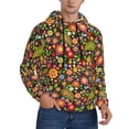 thumbnail image 2 of Pofeuu Paisley7 Print Mens Casual Hooded Collar Drawstring Hoodies Pullover Sweatshirts Casual Long Sleeve Shirts-Medium, 2 of 7