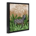 thumbnail image 3 of Stupell Industries Coastal Jungle Life Zebra Black Floating Frame Canvas Art, 18 x 18, by Paul Brent, 3 of 8