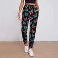 thumbnail image 2 of Women's Sweatpants, Multicolored Butterflies Baggy Sweatpants Joggers for Women, Fall Outfits for Women 2024 Lounge Yoga Athletic Workout Pants with Pockets, 2 of 7