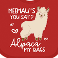 thumbnail image 4 of Inktastic Meemaw's You Say Alpaca My Bags Boys or Girls Baby Bib, 4 of 4
