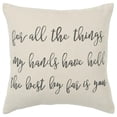 thumbnail image 1 of HomeRoots 403301 Gray & Cream All The Things Throw Pillow, Natural, 1 of 1
