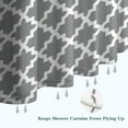 thumbnail image 6 of Gray and White Geometric Lattice Pattern Shower Curtain 36"x72" ,Bathroom Decorative Shower Curtains Set with 12 Hooks,Modern Waterproof Washable Shower Curtain, 6 of 6