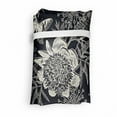 thumbnail image 4 of Floral Portable Fabric Shopping Tote, Monochrome Classic Vintage Sunflower Peony Bird Butterfly Motifs Pattern, Everyday Use Foldable and Study Grocery Market Bag, Dark Grey Off White, by Ambesonne, 4 of 4
