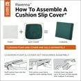 thumbnail image 4 of Classic Accessories Ravenna® Patio Back Cushion Slip Cover - Durable Outdoor Cushion, Mallard Green, 25"W x 22"H x 4"Thick, 4 of 15