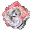 thumbnail image 2 of Carolines Treasures BB9752FC Poodle Love Foam Coaster Set of 4 Red 3 1/2 x 3 1/2 multicolor, 2 of 3