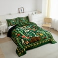 thumbnail image 3 of jejeloiu Chic Gothic Skeleton Bedding Comforter Set,Country Flower Cactus Twin Comforter Sets,Vintage Boho Geometric Bedding Set For Men Women,Microfiber Bedroom Decor Reversible,2-Piece, 3 of 8