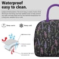 thumbnail image 3 of Lunch Bag Lunch Box for Women Reusable Insulated Lunch Cooler Bags,Large Capacity for Work Travel Picnic,Water-Resistant Botanical Leaves Floral Lunch Tote Bag Gifts for Woman Mom Purple, 3 of 6