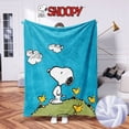 thumbnail image 2 of Nuevas mantas cálidas de franela de Snoopy para otoño e invierno, colcha con estampados de Charlie Brown para sofás, camas, sillas, adultos y niños, capa escolar para interiores, 2 of 5