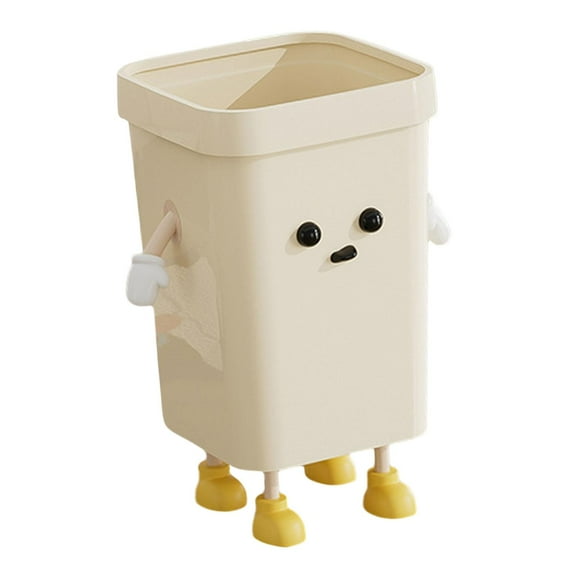 Cubo de basura creativo multifunción resistente con dibujos animados ligero para el hogar Pequeño de pie