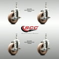 thumbnail image 2 of 4 Inch 316SS High Temp Glass Filled Nylon 10mm Stem Caster Set Brake SCC, 2 of 2