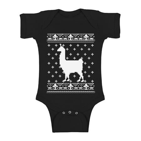 

Awkward Styles Ugly Xmas Baby Outfit Bodysuit Christmas Llama Romper