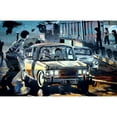 thumbnail image 3 of Bolokofsky, Ronald 14x10 Black Modern Framed Museum Art Print Titled - Evening Traffic, 3 of 5