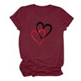 thumbnail image 6 of Tbopshirt Valentine's Day T-Shirts for Women Short Sleeve Graphic Tees, Plus Size Tops,Valentines Day Fashion Crewneck Printing Love Heart T-Shirt Casual Loose Womens Tops S-XXXL, 6 of 6