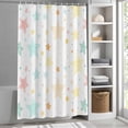 thumbnail image 3 of Star Colorful Fabric Shower Curtain Spot Line Washable Shower Curtains for Bathroom, Waterproof Bath Curtain with Hooks Home Decor 72x72in, 3 of 8