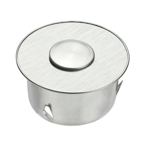 Uxcell Chimney Hole Cap, 83mm(3.3 Inch) Adjustable Round Stainless Steel Flue Hole Cover Stove Pipe Cap Pipe Cover with Cap, Silver Tone