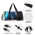 thumbnail image 4 of Easygdp Crystal Pattern White Horse Bolsa de Viaje, Bolsa de Mano, Bolsa de Gimnasio, Bolsa de Equipaje para Viaje, 4 of 6