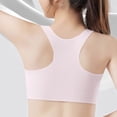 thumbnail image 5 of Girls Soft Training Bras Seamless First Bra Girls Sports Bras Longline Crop - No Pads, Chest Double Lined Pink 11-14Y, 5 of 8