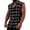Black, variant on Mens Sleeveless Flannel Shirt Casual Plaid Button Down Shirts Cowboy Tank Shirts Red M