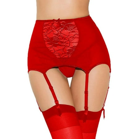 

Women s Sexy High-waisted Hollow-out Lace Garter Belts