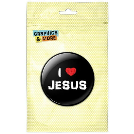 - I Love Jesus Stylish Pinback Button Pin Badge