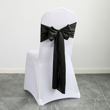 

10X Satin Stretch Chair Sash Cover Bow Sash Decoration for Wedding Party Banquet