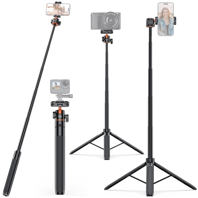 -16 140cm/55in Trípode para selfies con cabezal de bola flexible