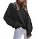 thumbnail image 3 of Gibobby Suéter de cuello alto mujer, Suéteres para mujer, de cuello alto, holgado, de punto, moderno, elegante, grueso, estilo clásico(Negro,XG), 3 of 5