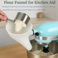thumbnail image 4 of Easy-Pour Flour Funnel Attachment for Stand Mixers, Anti-Splash No-Mess Baking Accessory, Compatible with Tilt-Head 4.5 to 5 Quart Models, Dishwasher Safe White Kitchen Tool, 4 of 7