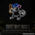 thumbnail image 3 of Glowneon Mouse Playing Baseball Neon Sign, Baseball Led Sign, Baseball Lover Gift, Kid Room Decor, 3 of 5
