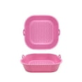 thumbnail image 3 of Matoen Silicone Air Fryer Liners Reusable Baking Tray Flower Shaped Fryer Tray Pad Pink, 3 of 6