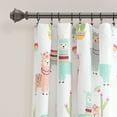 thumbnail image 2 of Lush Decor Southwest Llama Cactus Window Curtain Panels, 84-inches in L, Set of 2, 2 of 8