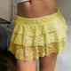thumbnail image 2 of Minifalda sexy de encaje con capas superpuestas - Minifalda plisada de encaje floral de cintura baja - Transparente, ligera, para fiestas, discotecas, citas y cosplay, 2 of 6