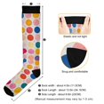 thumbnail image 3 of FORMRS Womens Knee High Socks Casual Long Thick Travel Daily Wear, 1 Pair, Colorful Circles, 3 of 6