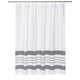 thumbnail image 2 of Cortina de ducha blanca para baño, cortinas de ducha de tela, 72x72 in, granja, boho, tejido a rayas blancas y grises, 2 of 5