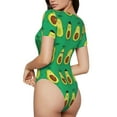thumbnail image 3 of Gaeub Cartoon Fruit 1 Women'S Short Sleeve One Piece Swimsuit Sexy High-Waisted Bodysuit For Swimming, Beach, Sports - Large, 3 of 9