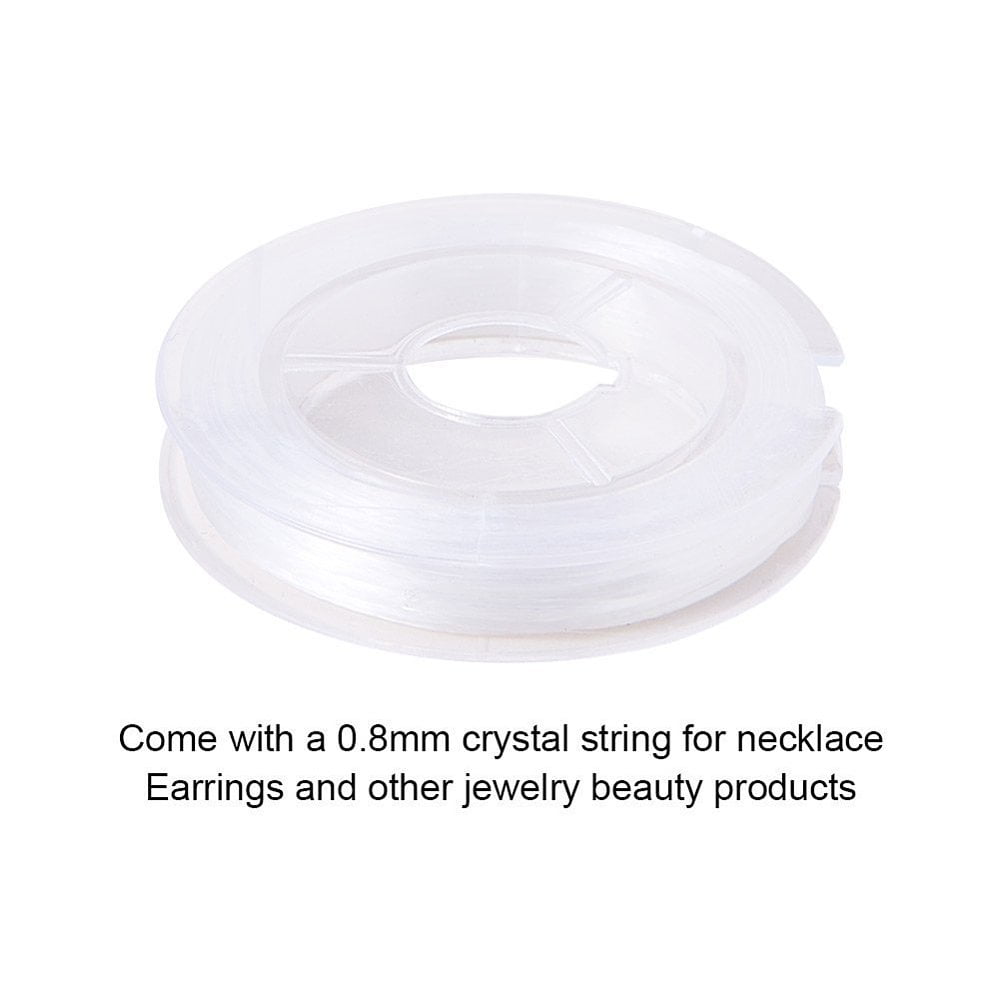 Natural Gemstone Beads Brass Spacers Beads with Strong Stretchy Beading Elastic Wire Iron Big Eye Beading Needle 8mm Hole: 1mm diy