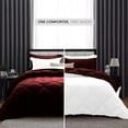 thumbnail image 2 of DNG Creations 5 Piece Reversible Diamond Pattern Comforter All Season 550 GSM - California King - Size ( Wine/White Colour ) 800 Threads Count, 100% Egyptian Cotton, 2 of 7