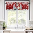 thumbnail image 5 of Christmas Ball Valances for Windows Snowman Gifts Xmas Tree Snowflake Red Rod Pocket Curtain Valance Window Treatment Short Curtains for Kitchen Living Room, 60"x14", 5 of 5