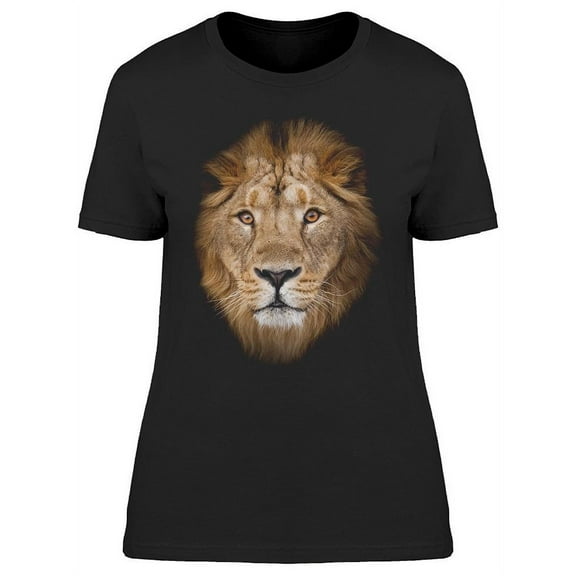 Amazing Lion Face T-Shirt Women -Image by Shutterstock, Female Medium