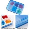 thumbnail image 4 of Pill Organizer - Portable Pill Box Small Pill Container for Purse or Pocket, Excellent Pill Storage Case (Blue, 6 Compartment), 4 of 5