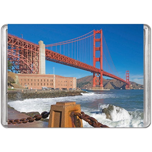 The Golden Gate Bridge PUZZLE A· ROUND Puzzle 140 Pieces by Pigment & Hue 