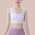 thumbnail image 2 of AUNVITO Girls Sports Bra Anti-Shock Comfortable Wire-Free Lightweight Built-in Padding Breathable Athletic Activewear Top, 2 of 7