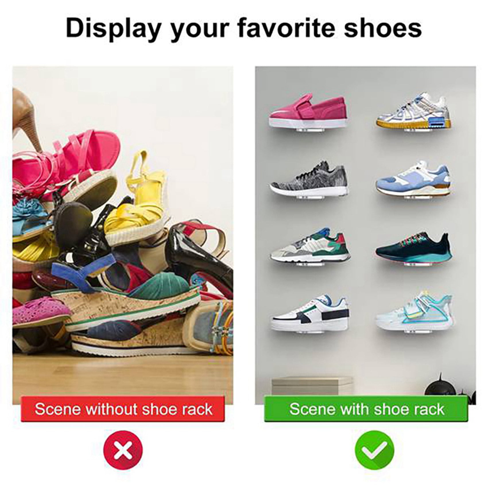 Shoes on floating shelves hotsell