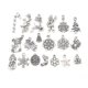thumbnail image 2 of 19pcs Mixed Silver Color Christmas Tree Snowflake Stocking Candy Cane Charm Pendants Decoration, 2 of 2