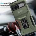 thumbnail image 2 of Dteck for Google Pixel 7A Case with Slide Camera Cover,Magnetic Rotated Kickstand Rubber Case Hard PC Camera Protection Military Grade Shockproof Heavy Duty Protective Cover,Darkgreen, 2 of 8