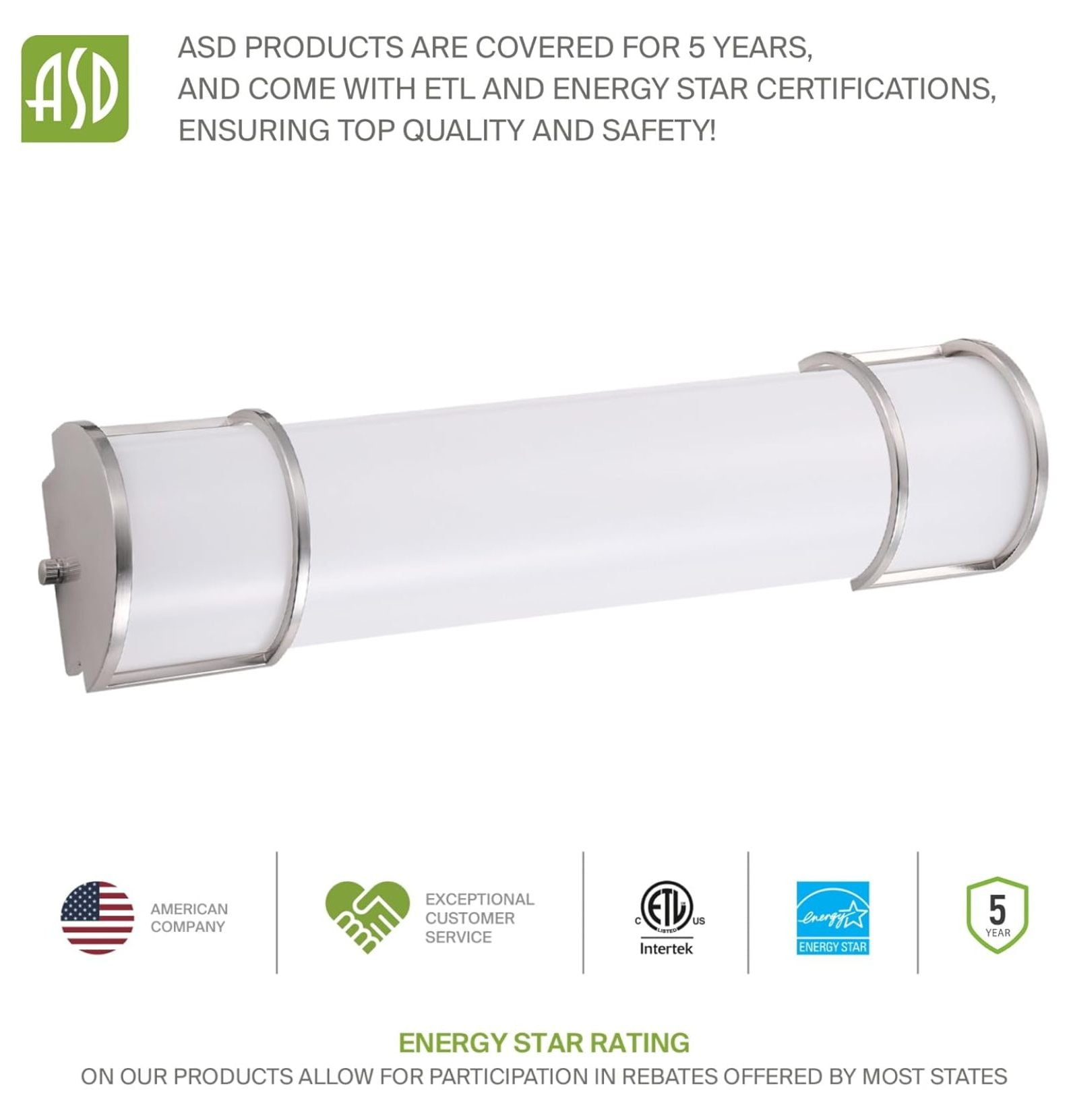 LED 36" Vanity Flush Mount Light Fixture, Bathroom Lighting Bar | 3CCT, Dimmable, , ETL Listed | 30W 2650LM 3000-5000K 120V | Long Tube Bath Wall Sconce Over Mirror |