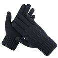thumbnail image 5 of Guantes de pantalla táctil para hombre, guantes de invierno cálidos, acolchados y engrosados, guantes de punto jacquard, 5 of 5