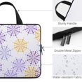 Bybiment Laptop Bag 17 Inch, Yellow Purple Flower Waterproof Portable
