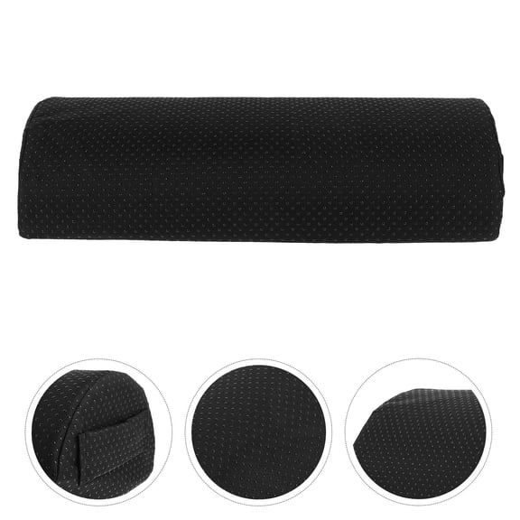 ifundom Foot Rest Mat Foot Pillow Synthetic Material Black Comfortable Support Cushion 1 Pack for Office and Home
