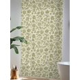 thumbnail image 4 of Sheer Curtains 84 Inches Long, Green Floral Semi Sheer Curtains Light Filtering Window Treatment, Vintage Rustic Botanical Spring Privacy Voile Drapes for Living Room Bedroom 52x84 Inch, 4 of 7